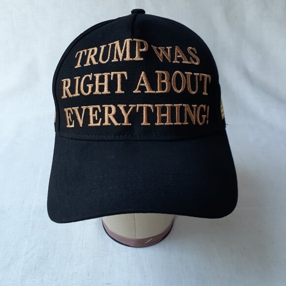 New Trump Was Right About Everything - 45-47 - Black Baseball Cap - Adjustable F - Picture 2 of 11